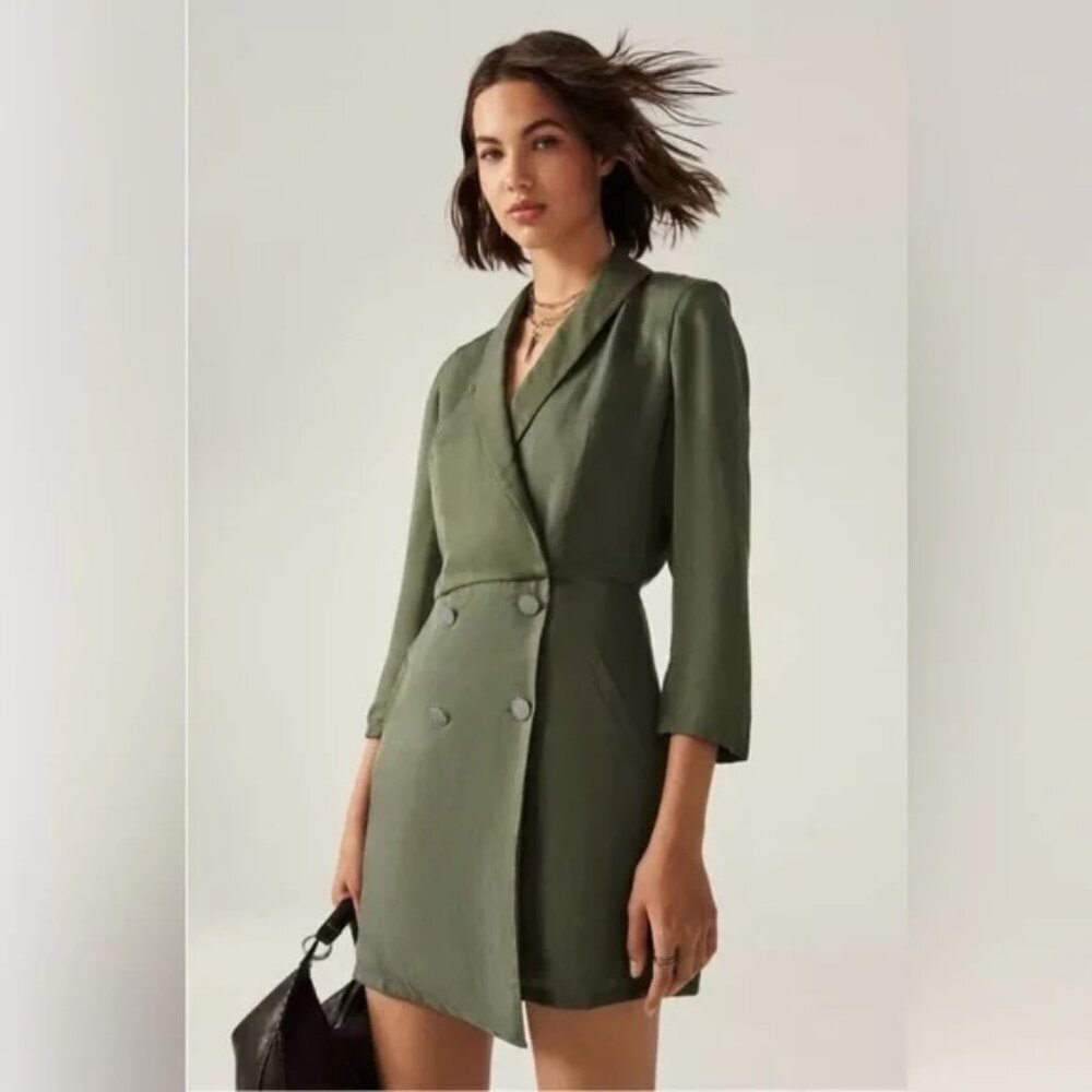 ba&sh Arya green Tuxedo Blazer Dress size 3 (US: Large) FR: 40